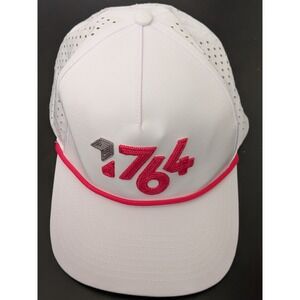 1764 Brand Golf Rope Hat Cap White Embroidered Lightweight Mesh SnapBack